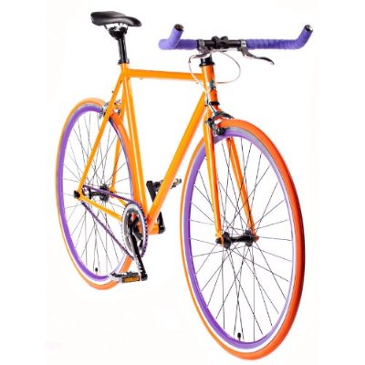 Big Shot Fixie Track Bike – Orange Fixed Gear Single Speed Bicycle